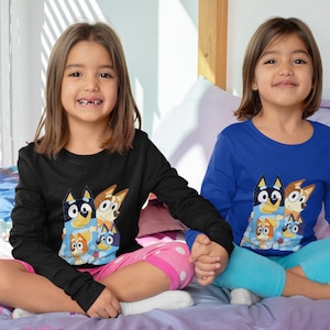 Toddler Long Sleeve Tee bluey design