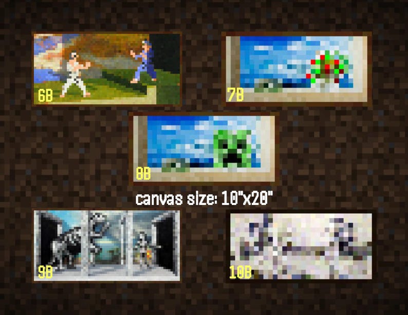 Minecraft Hand Painted Minecraft Paintings - Made to Order - Acrylic (any Size, Any Design ...