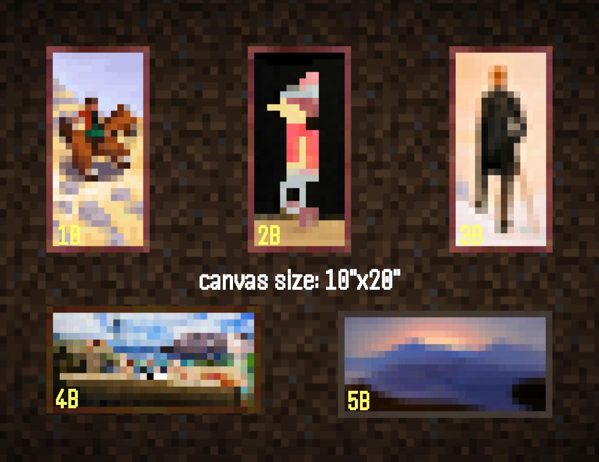 Minecraft Hand Painted Minecraft Paintings - Made to Order - Acrylic (any Size, Any Design ...