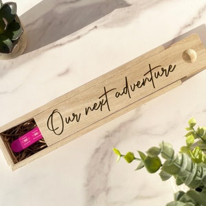 Caja de recuerdo de anuncio de embarazo personalizado / Regalos para mujeres embarazadas / Anuncio de embarazo sorpresa / Anuncio de embarazo inteligente para el esposo