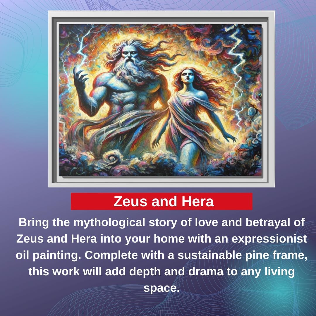 zeus-and-hera-expressionist-oil-painting-framed-canvas-multicolored