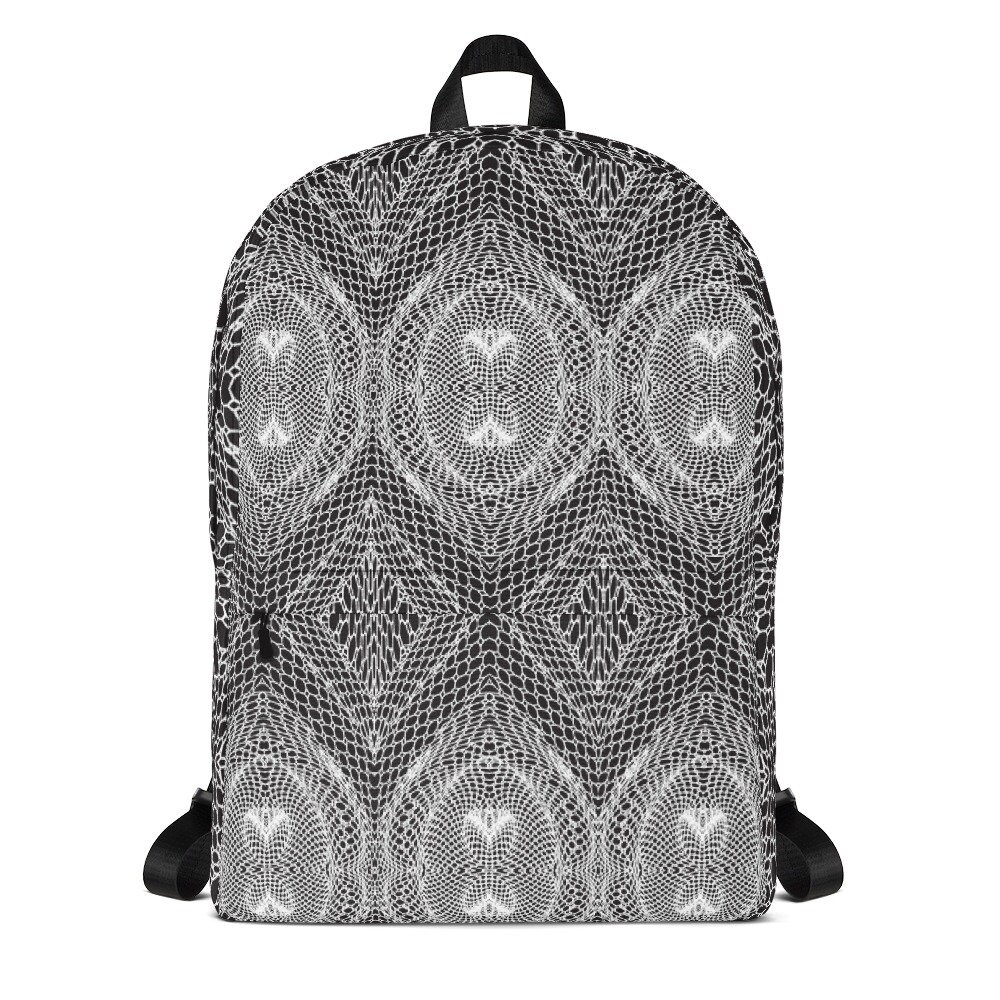 Mandala black colors backpack mandala maroc main image 2