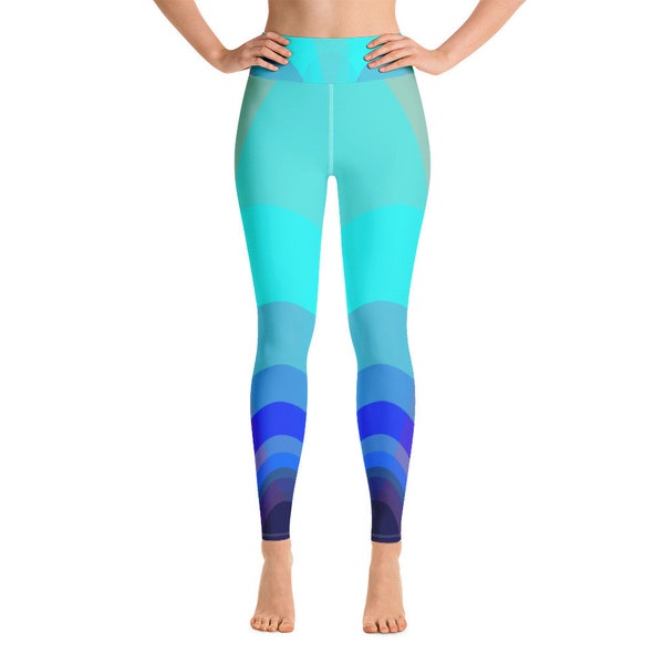 Blue Harmonics Yoga Leggings