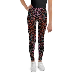 Black Arterial Youth Leggings