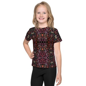 Black Arterial Unisex Kids crew neck t-shirt