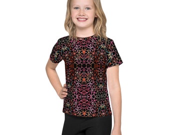 Black Arterial Unisex Kids crew neck t-shirt