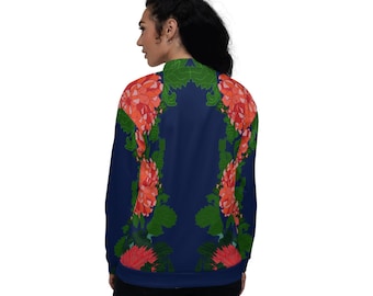 Good Luck Chrysanthemum Unisex Bomber Jacket