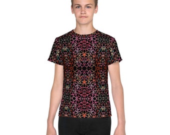 Black Arterial Unisex Youth crew neck t-shirt