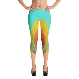 Rainbow Harmonics Capri Leggings