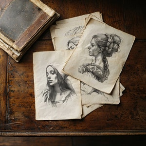 Fiori Della Strada I | Sketch, Old Masters, Unfinished Renaissance Graphite Drawing, Leonardo da Vinci, Digital Download, Anotomical, Retro