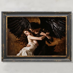 Salvação | Pintura a óleo para impressão, Arte Lésbica, Renascimento Sombrio, Amor Queer, Fúria Feminina, Impressão da Academia Sombria, Download Digital, Vintage