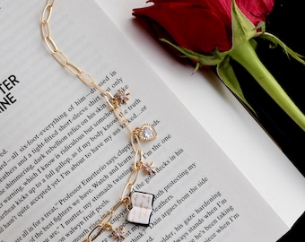 PRE ORDER Literary Lover Charm Necklace: Literary Lover Collection