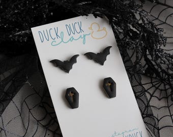 Bat and Coffin Stud Pack: Creepy Crawlies Collection