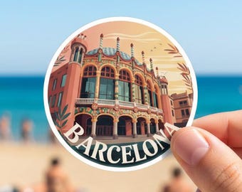 Palau Musica Barcelona: Adesivo in stile retrò