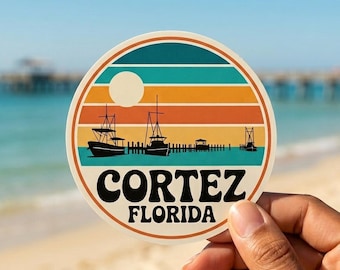 Cortez, Florida: Insignia de atardecer en un pueblo pesquero retro