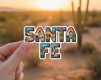 Santa Fe, New Mexico: adesivo Pixel Art