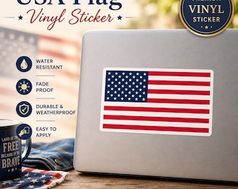 USA Flag Sticker: American Patriotic
