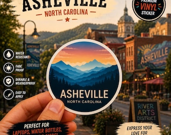 Asheville, Carolina del Nord: Adesivo delle Blue Ridge Mountains