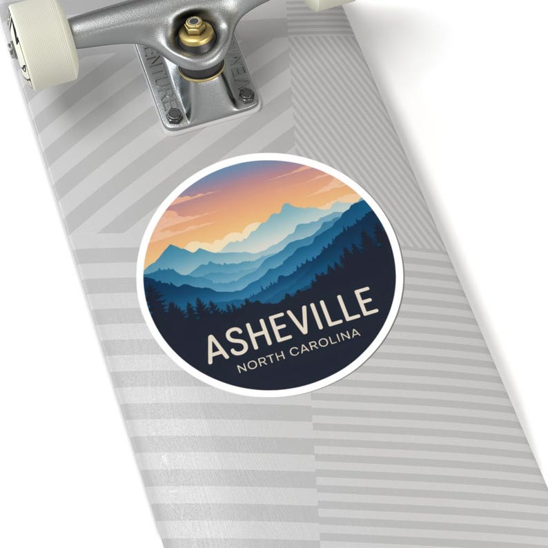 Asheville North Carolina: Blue Ridge Mountains Sticker 6" × 6"