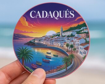 Cadaqués Spain Sunset Sticker: Coastal Mediterranean