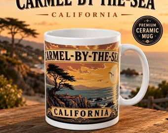 Carmel by the Sea, California: Taza de cerámica con diseño de acantilado costero
