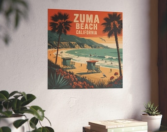 Zuma Beach Sunset Poster: California Coastal Wall Art