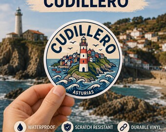 Cudillero Asturias: Faro Pegatina