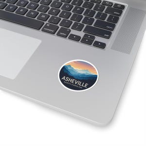 Asheville North Carolina: Blue Ridge Mountains Sticker 2" × 2"