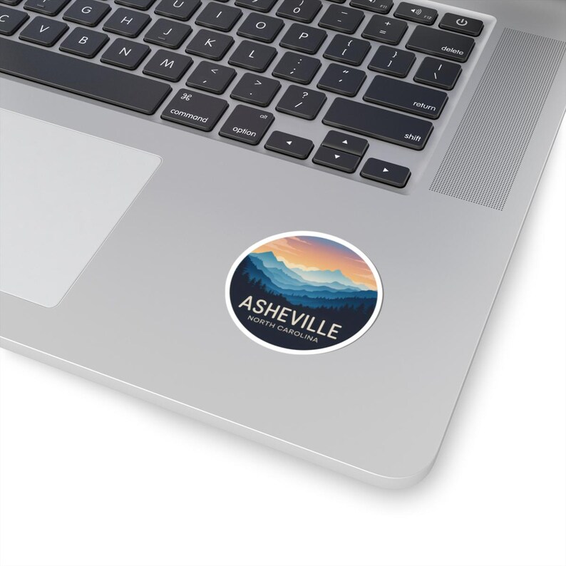 Asheville North Carolina: Blue Ridge Mountains Sticker 2" × 2"