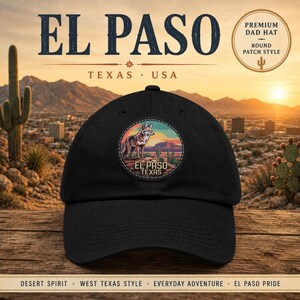 El Paso Texas Coyote: Desert Leather Patch Cap