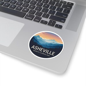 Asheville North Carolina: Blue Ridge Mountains Sticker 3" × 3"