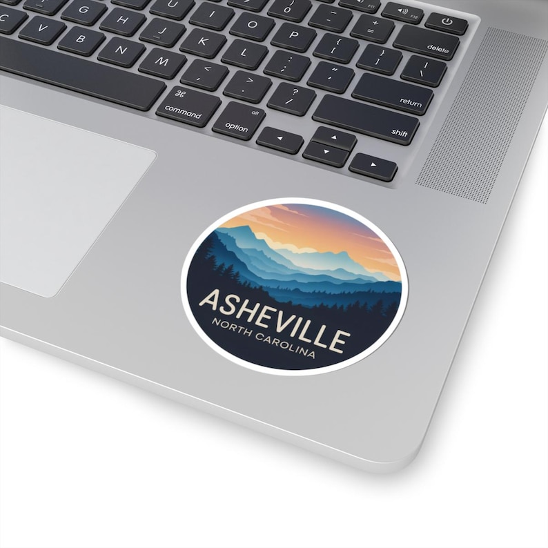 Asheville North Carolina: Blue Ridge Mountains Sticker 3" × 3"
