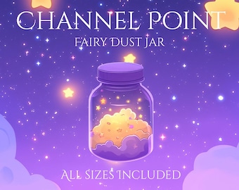 Fairy dust Jar Channel Point | Cute | Golden | Sparkle | Stars | Magic | Stream Badge| Channel Point Redeem | Channel Coins | Bottle