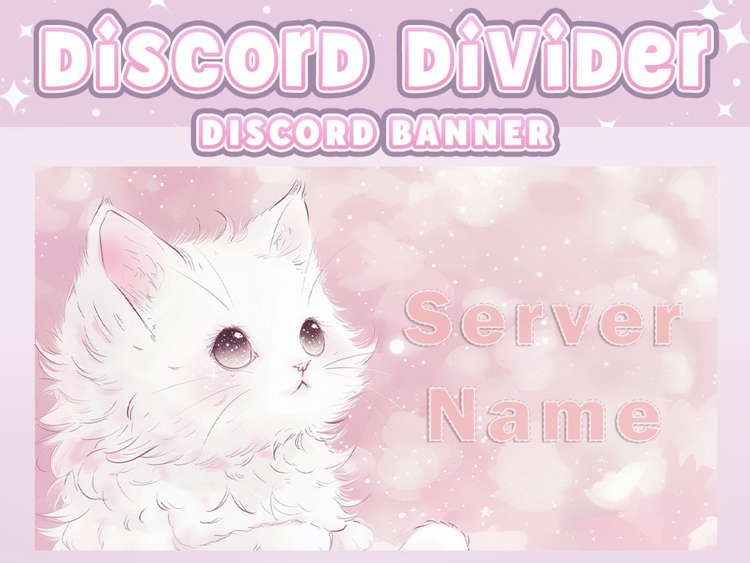猫のDiscordバナー | パステル | ピンク | かわいい猫のバナー