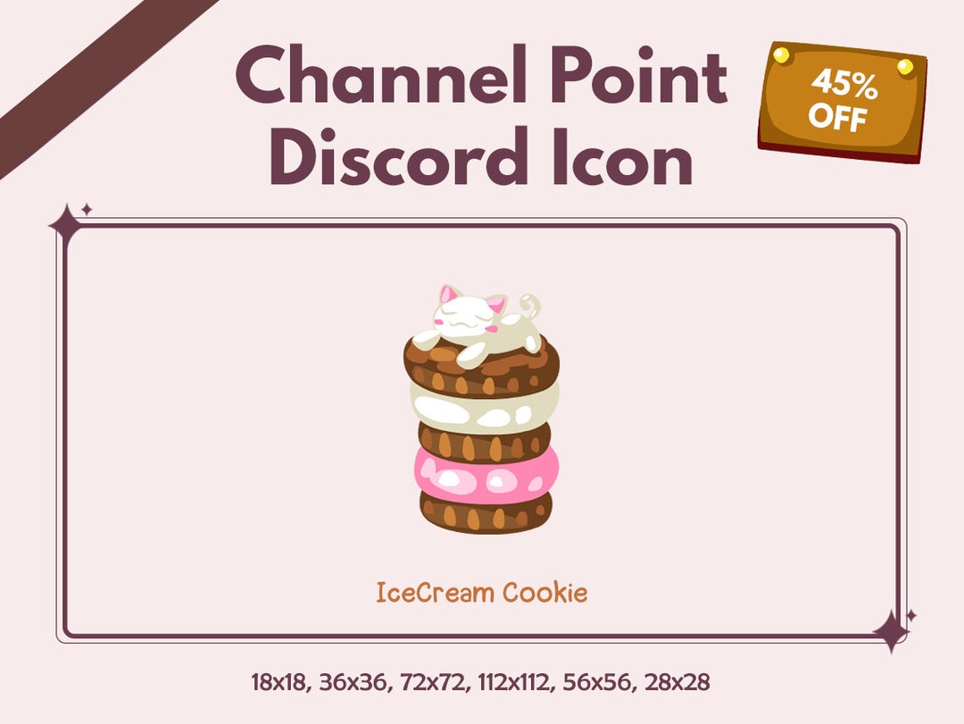 Icecream Coin Channel Points Icon| Cute | Cookie Twitch Discord Icon ...