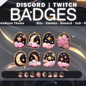 Moon Badges Twitch Sub Badges Cloud Badge  | Star Twitch Sub / Bit Badges | Channel Points Icons | Moon | Discord Roles | Loyalty Badges