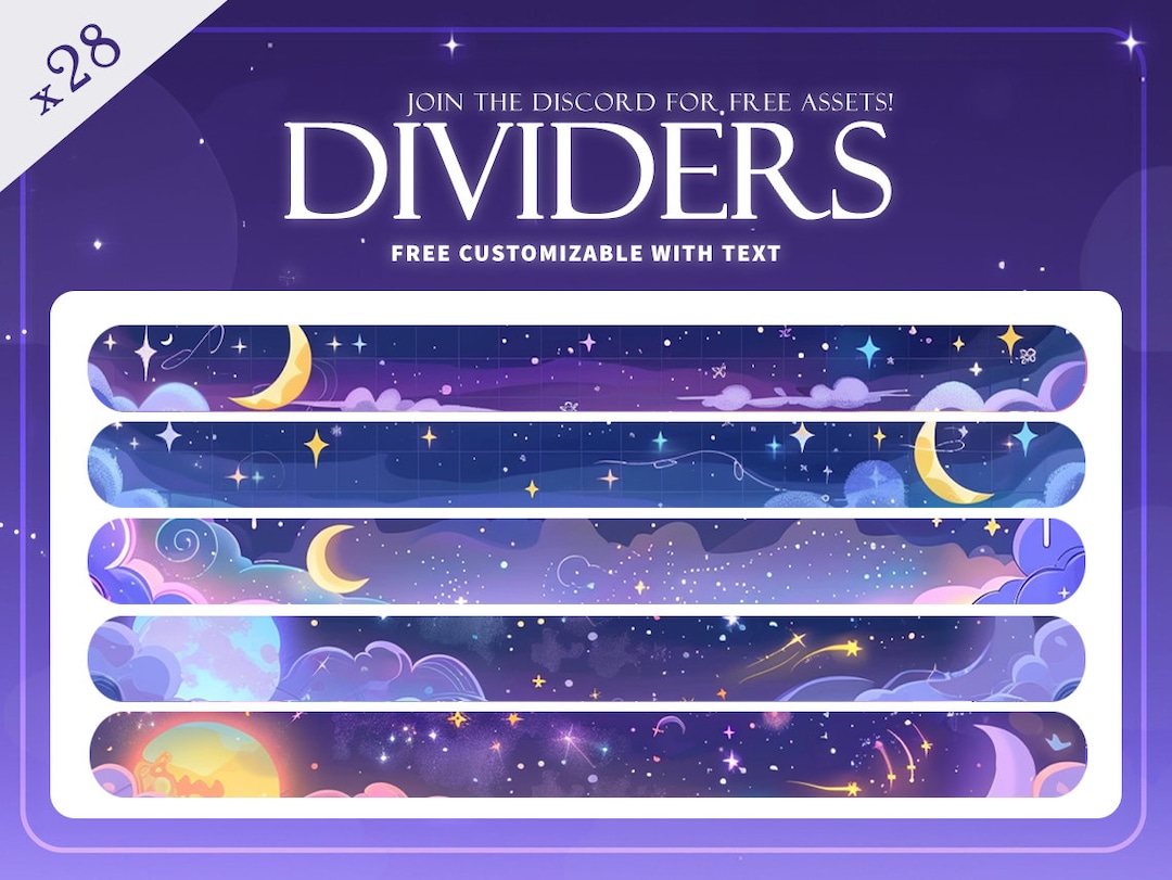 Dividers for Discord Dividers Aesthetic Cute Discord Graphics INSTANT
