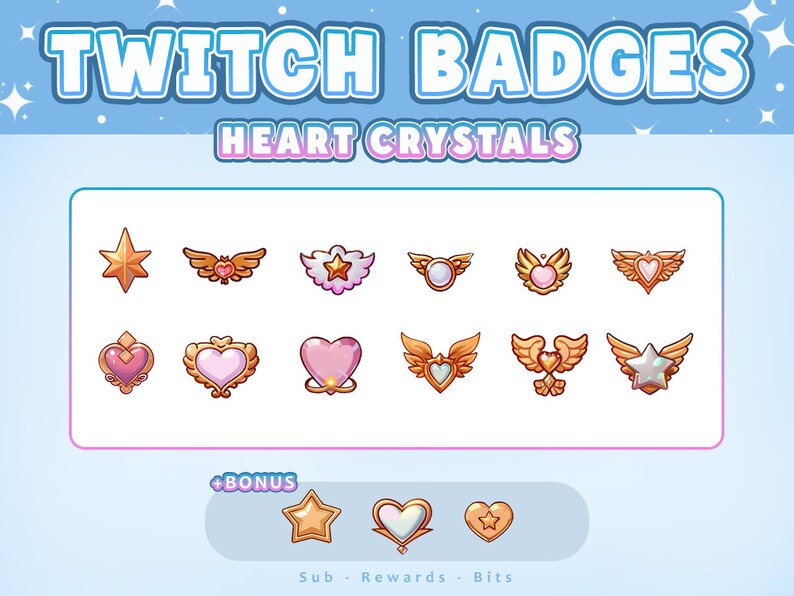 105x Twitch Badges | Sub Badges | Channel Points | Celestial Stars, Moons, Butterflies | Fantasy Aesthetic HD | Discord Icons | Twitch Icons image 9