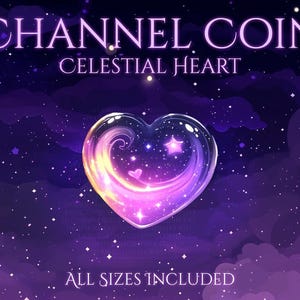 Celestial Heart Channel Point | Söt | Gyllene | Måne | Stjärnor | Magi | Stream-märke | Inlösen av kanalpoäng | Kanalmynt | Kärlek | Celestial