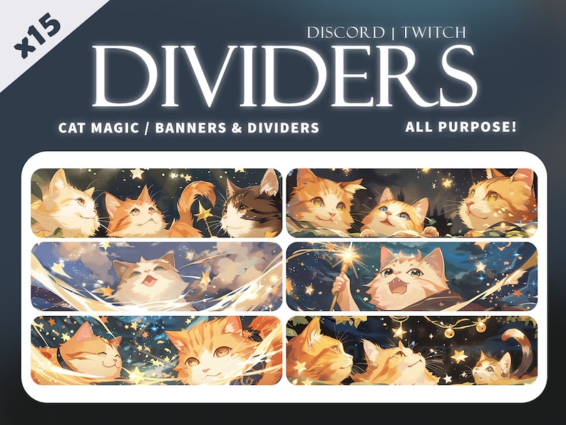 Dividers for Discord | Dividers | Cat Magic | Cute | Discord Graphics ...