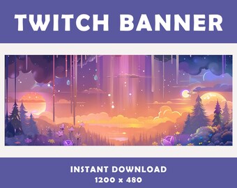 Dawn Twitch Banner | Custom Stream Overlay | Aesthetic Sunrise Graphics | Twitch Banner | Discord Banner | Discord Divider | Twitch