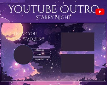 Youtube Outro | Animated Outro | Ending Screen Vtuber | Youtube Cover ...