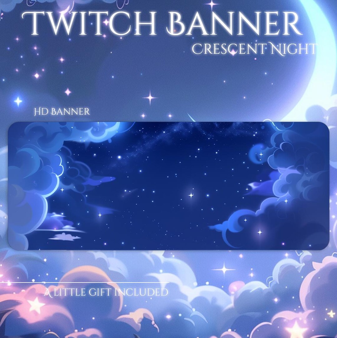 Celestial Night Twitch Banner | Twitter | Discord | Youtube | Dark ...