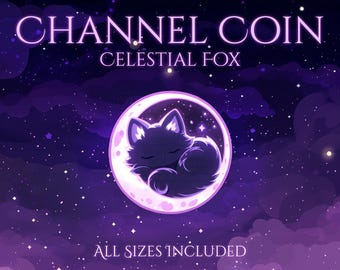 Punto de canal Zorro Celestial / Lindo / Astuto / Luna / Estrellas / Mágico / Insignia de transmisión / Canje de puntos de canal / Monedas de canal / Lobo / Botella