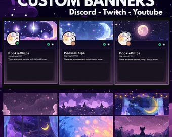 Custom Profile Banners Discord, Personalize Banners, customized banners, discord dividers, twitch custom banners, Youtube Banner