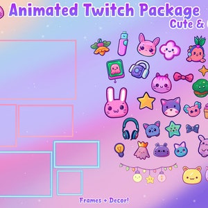 Animated Stream Package Cute Cozy Package for Twitch | Twitch | Cute ...