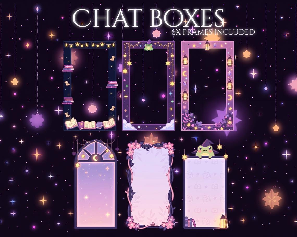20x Frames Bundle Twitch Stream Dark Magic Frog Night Twitch Overlay ...