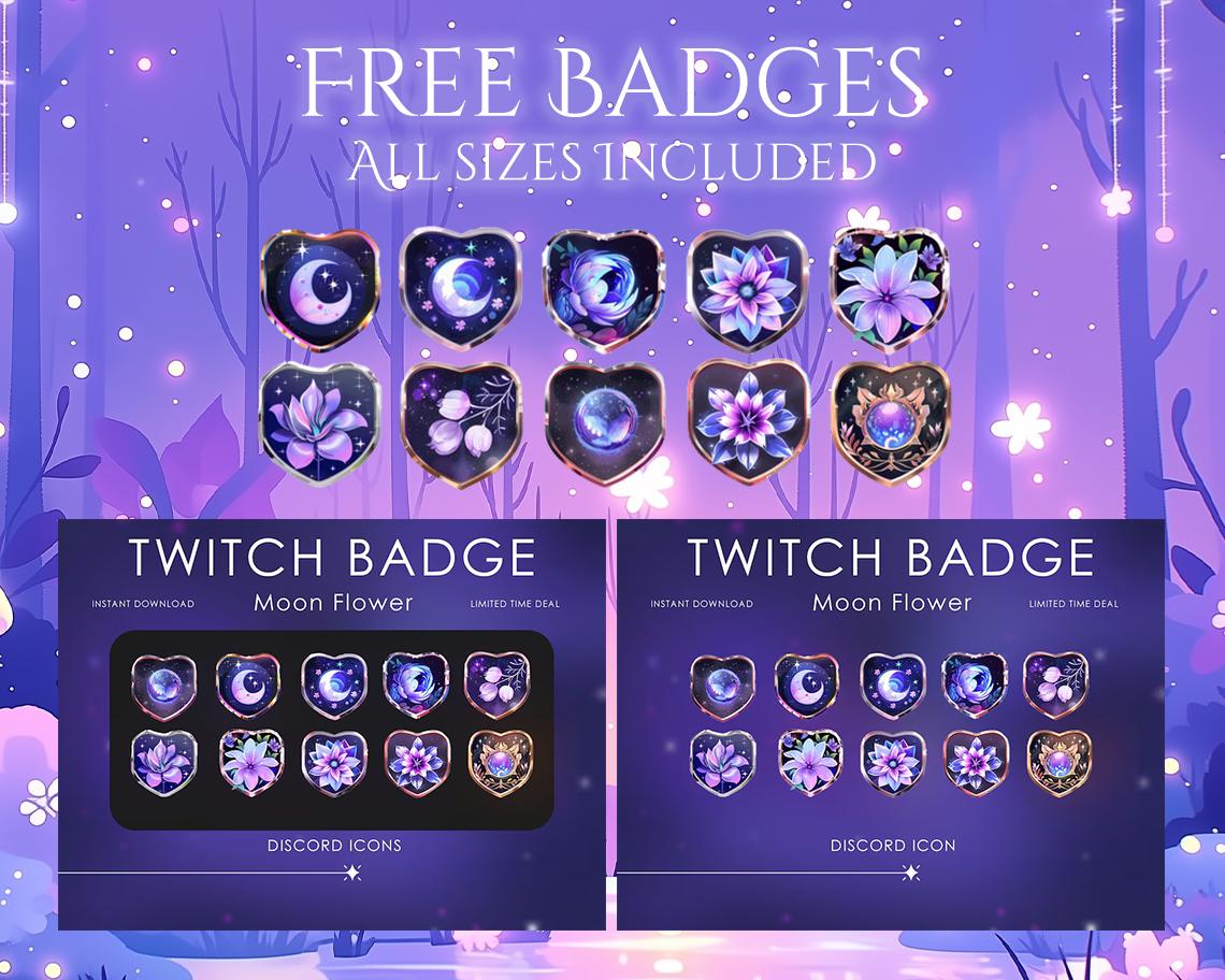 Starry Night Stream Package / Moon / Night / Dark / Cute / Overlay ...