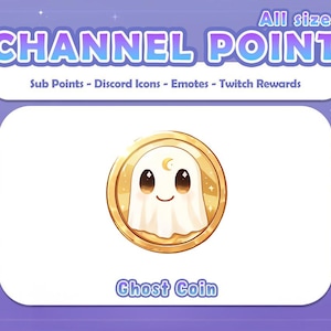 Spooky Ghost Channel Points Icon/Emote for Twitch Instant Download - Cute Kawaii Design-Perfect for Streamers Twitch Coin | Bits | Rewards