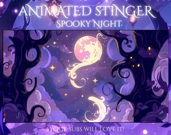 Dark Night Stinger Transition | Purple Night Twitch Overlay | Animated Stinger | Cosmic Aesthetic for OBS, Streamers, YouTube & VTubers